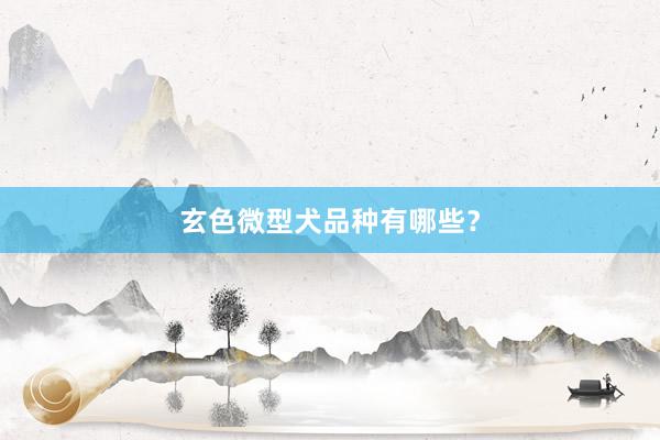 玄色微型犬品种有哪些?
