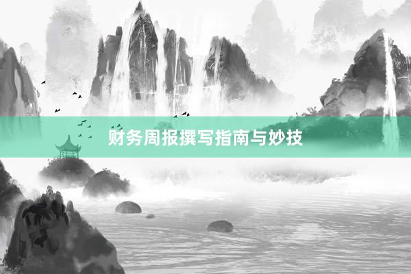 财务周报撰写指南与妙技
